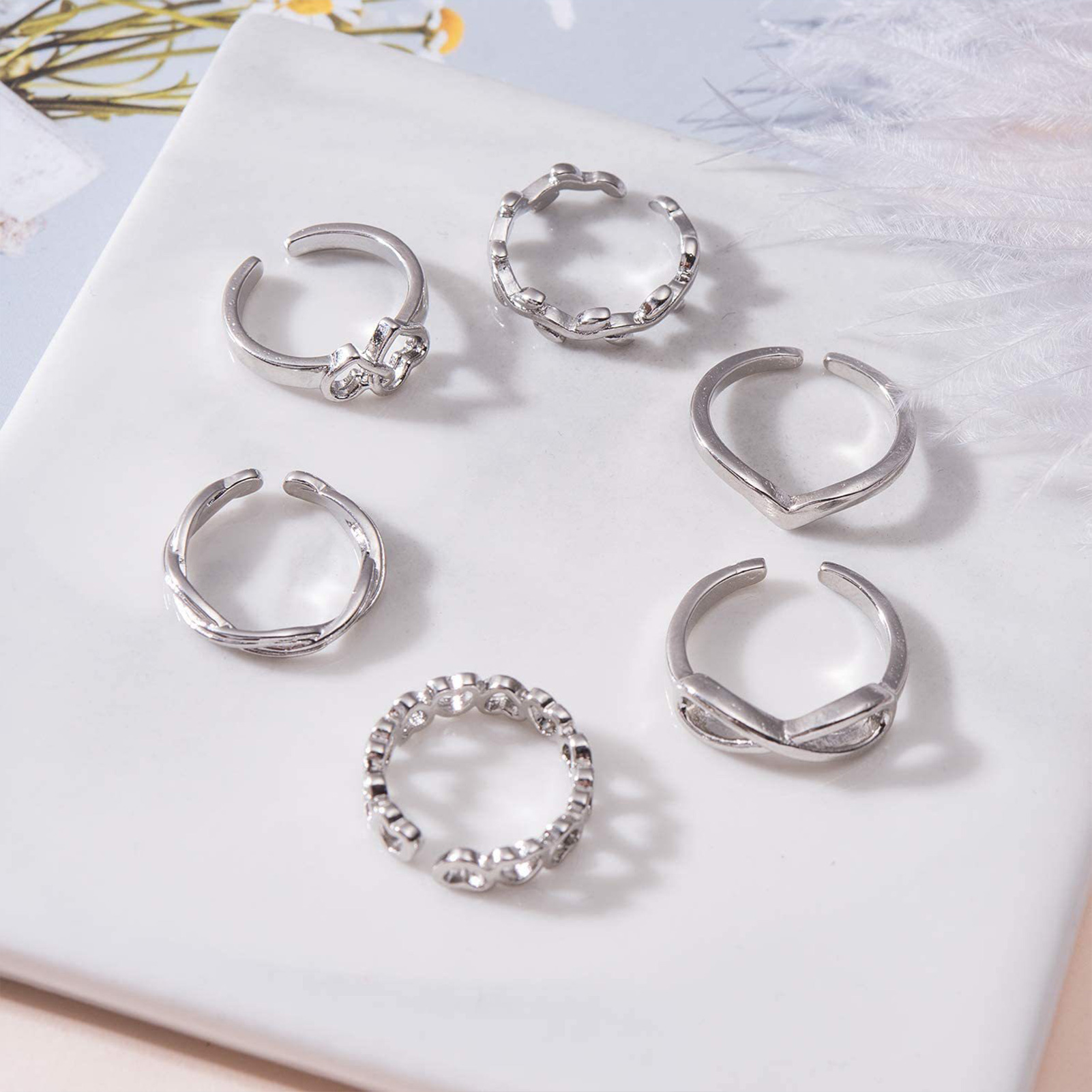 Body Jewelry Rings - 12pcs Toe Rings Alloy Metal Jewelry