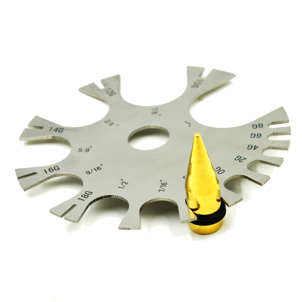 Stainless Steel Gauge Wheel Be - Body Jewelry Measurements review and price