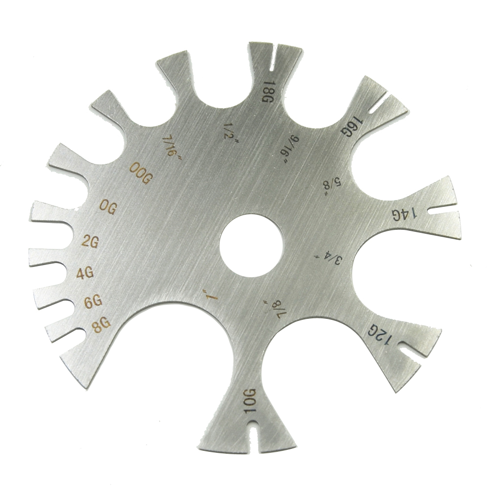 Stainless Steel Gauge Wheel Be - Body Jewelry Measurements review and price