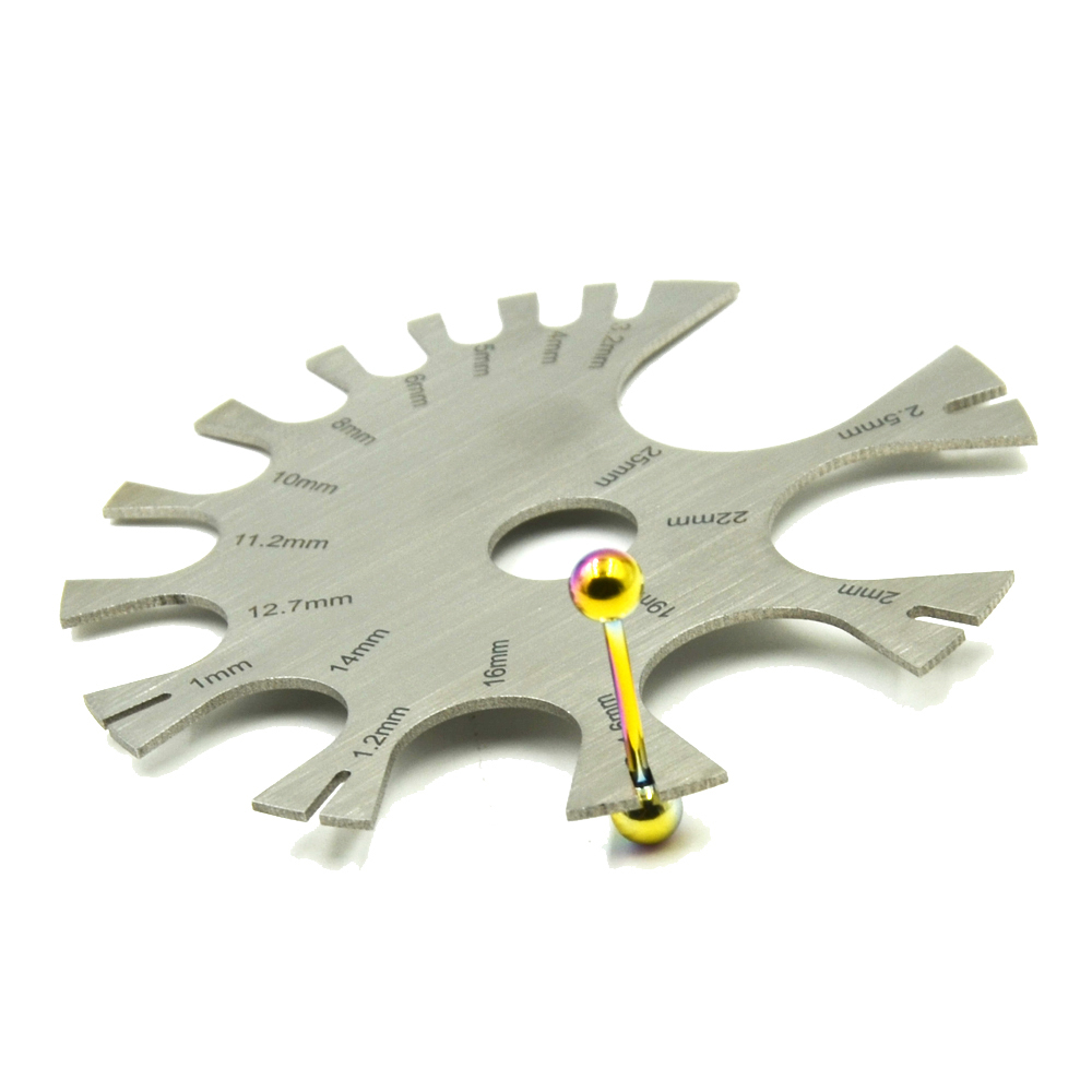 Stainless Steel Gauge Wheel Be - Body Jewelry Measurements review and price