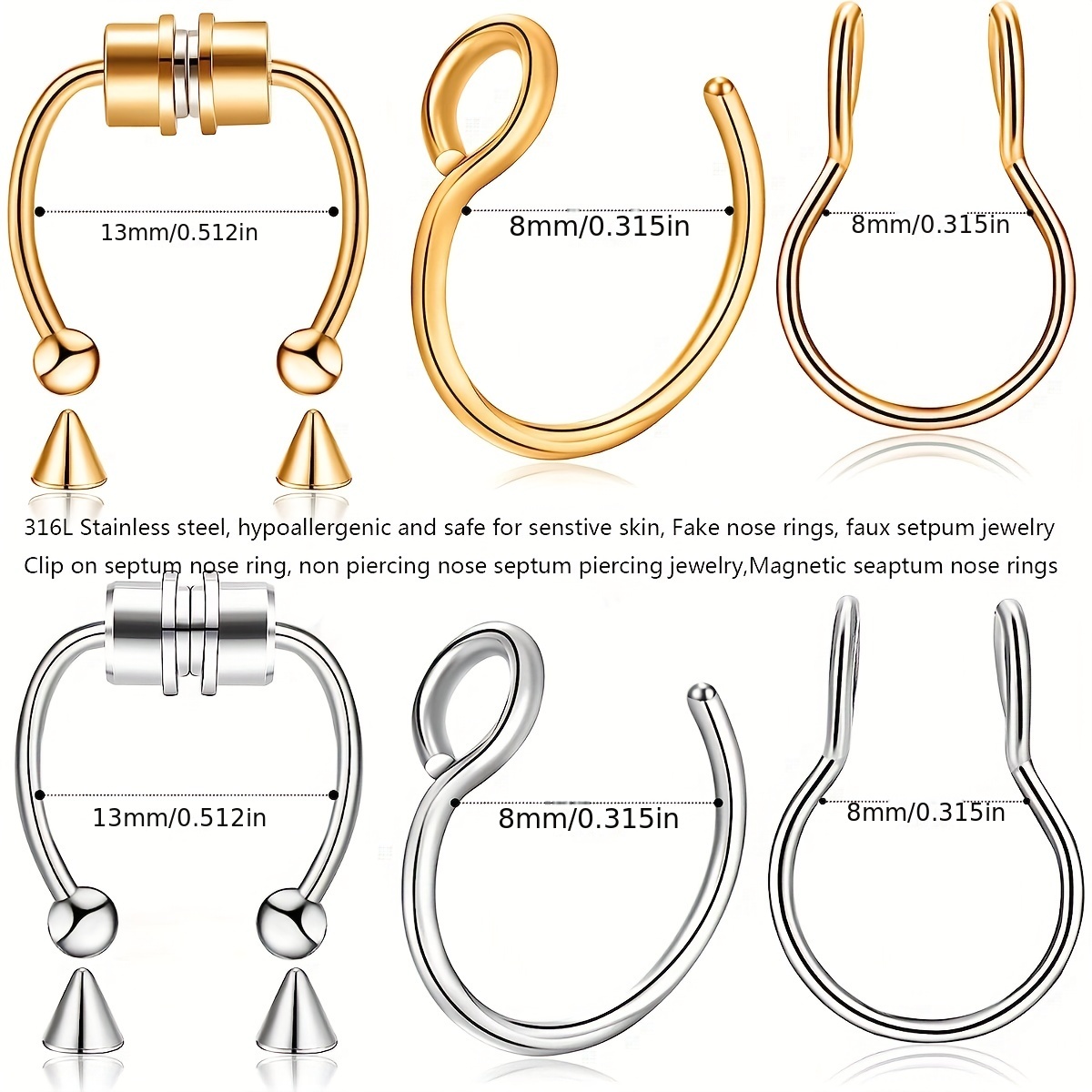 1Pcs/3Pcs Men Stainless Steel  - Body Jewelry Changing Kit review and price