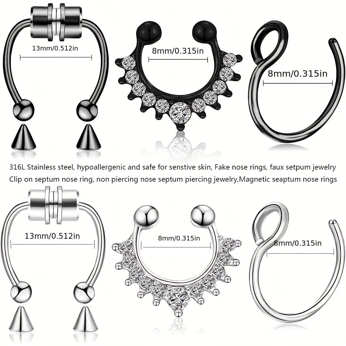 1Pcs/3Pcs Men Stainless Steel  - Body Jewelry Changing Kit review and price