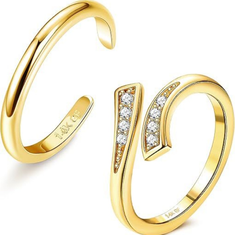14K Gold-Plated Adjustable Zir - Body Jewelry Rings review and price