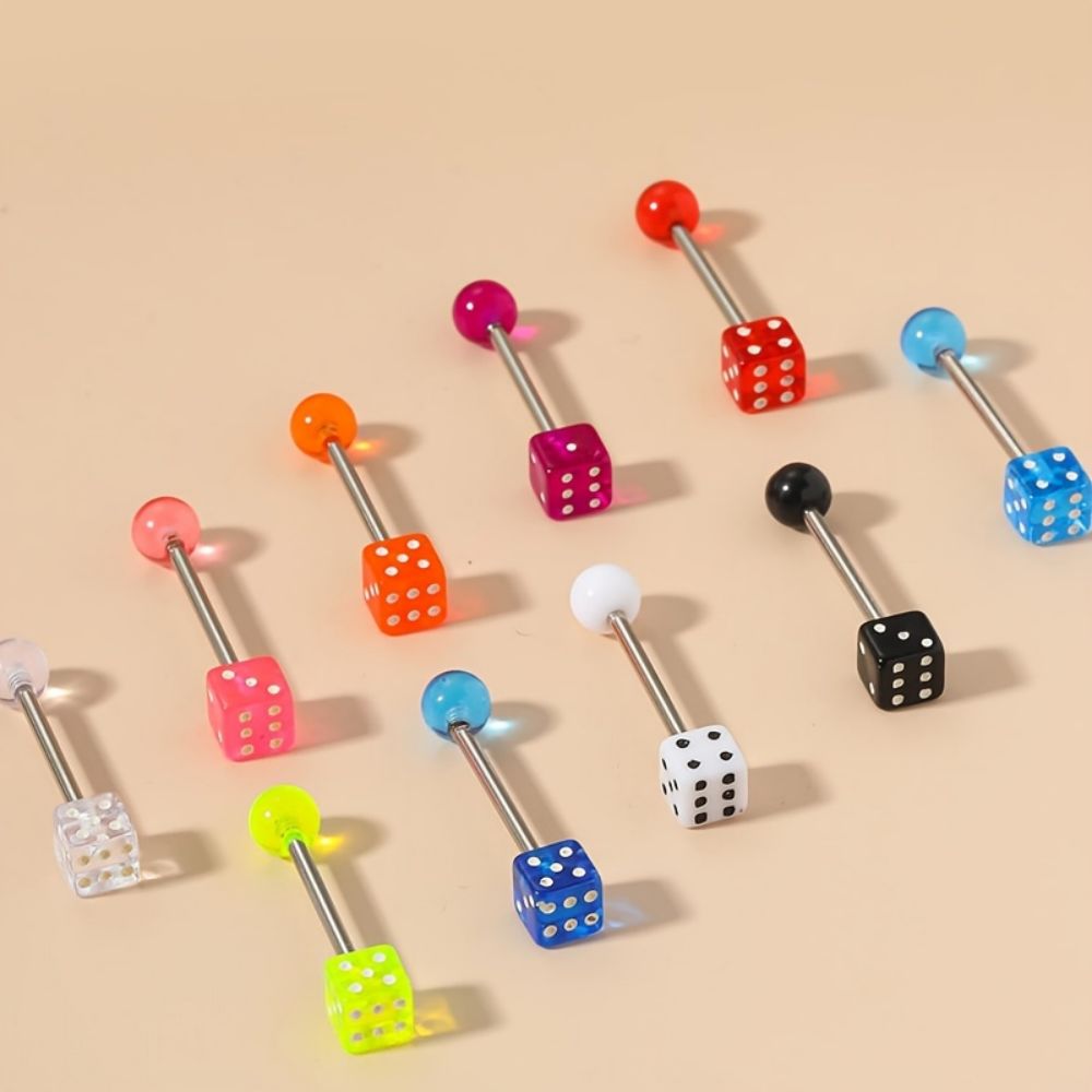 10pcs Tongue Nails Set Multico - Body Jewelry Changing Kit review and price