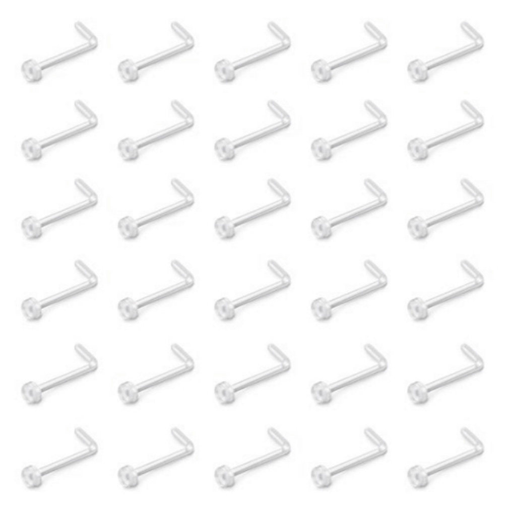 60Pcs Clear Acrylic Nose Ring  - Body Jewelry Ideas review and price