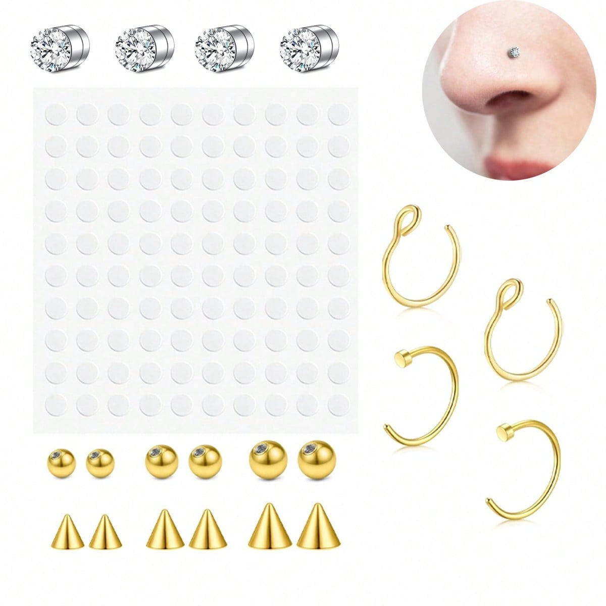 Fake Nose Rings Fake Septum Fo - Body Jewelry Rings review and price
