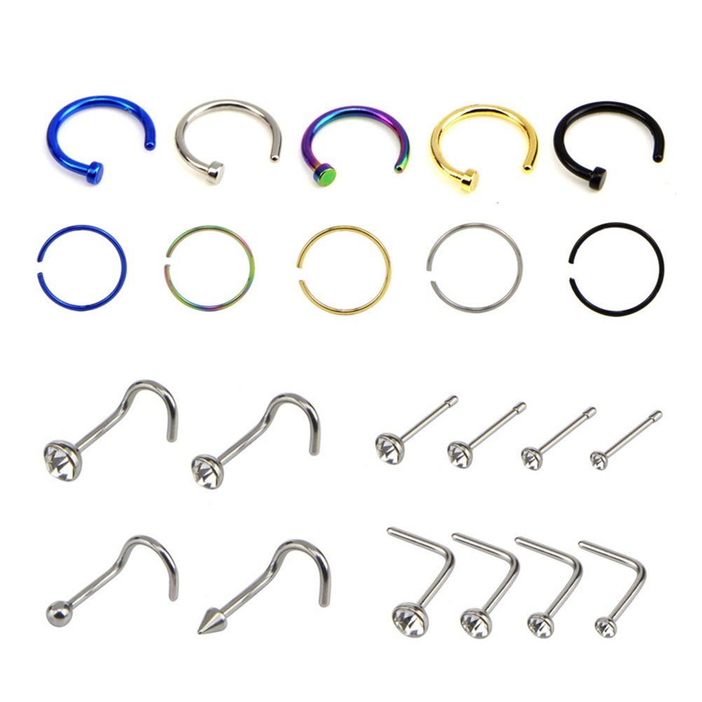 22Pcs Stainless Steel Nose Rin - Body Jewelry Ideas review and price