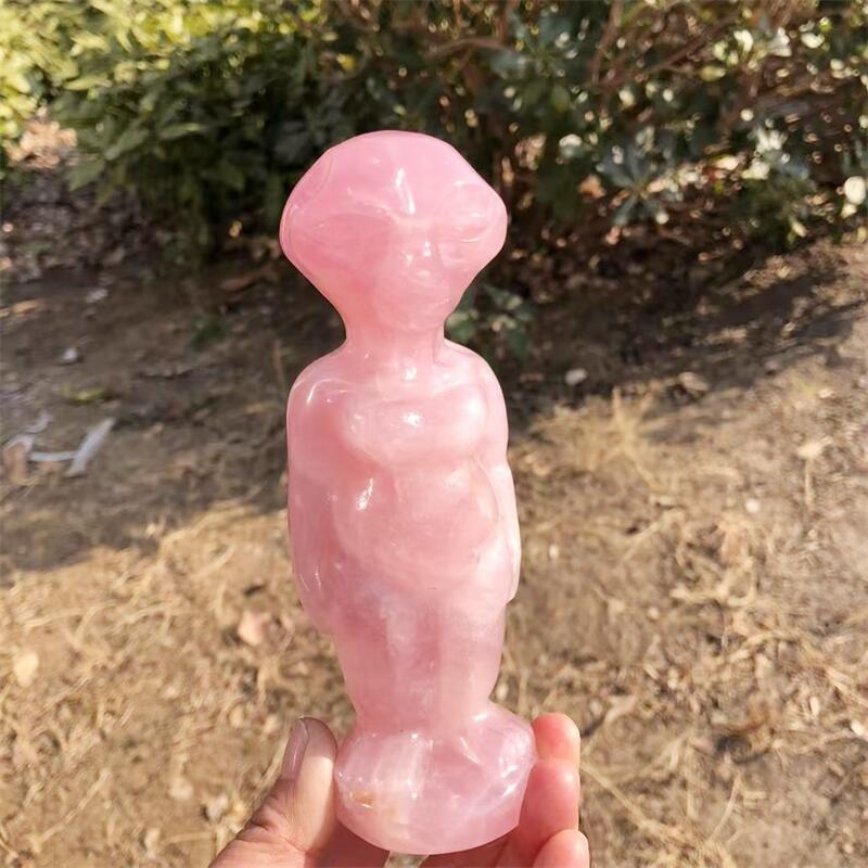 15CM Natural Rose Quartz Alien - Body Jewelry Europe review and price