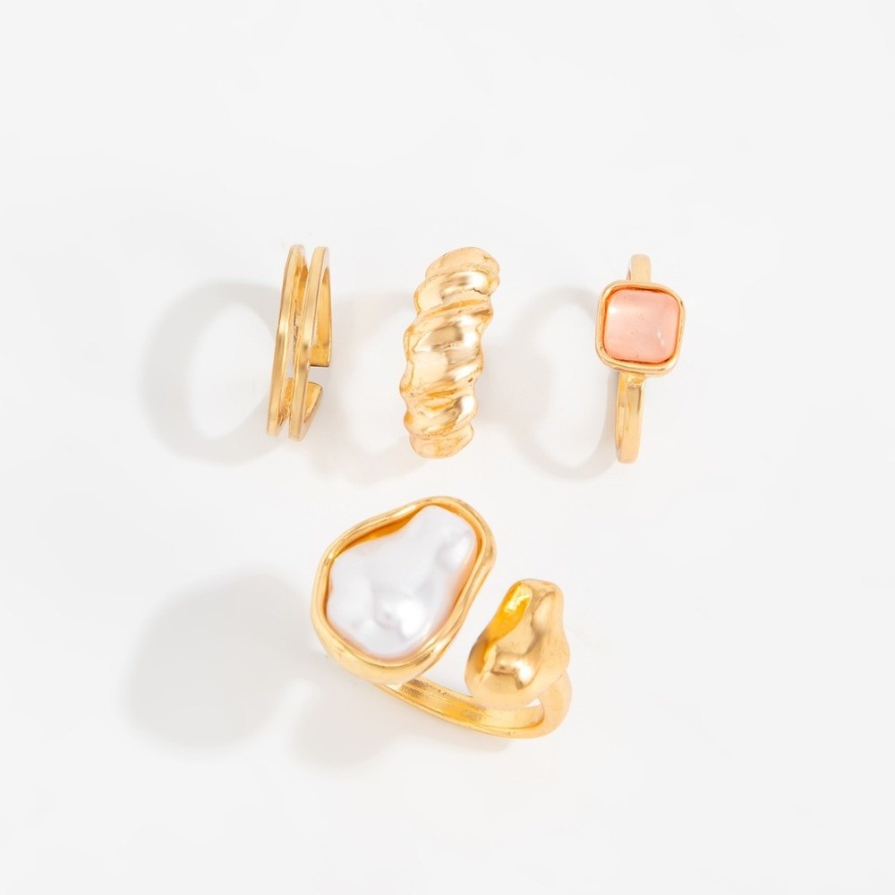 Irregular Pearl Toe Ring Set T - Body Jewelry Rings review and price