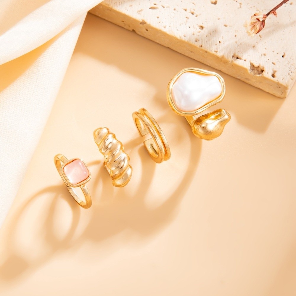 Irregular Pearl Toe Ring Set T - Body Jewelry Rings review and price